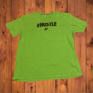 Nike Green Hustle Swoosh Get There First Just Do It Jumpman Underarmour Shirt